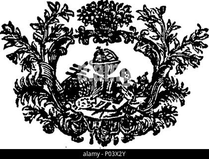 . Inglese: Fleuron dal libro: A compleat system di navigazione: in due parti. I. di Atkinson Epitome. II. Nuova navigazione Modell'd: o, tutta la tecnica eseguita senza tabelle o strumenti, da un nuovo metodo, non ancora pubblicato: illustrato con esempi pratici di tenere un diario e la correzione tramite un'osservazione; con un nuovo modo di trovare la variazione e il tempo di High-Water, a qualsiasi porta di tipo noto. Con la giusta e corretta tabelle, vale a dire il 1. Una tabella del Sun di ascensione retta. 2. Una tabella di ascensione retta e la declinazione dei principali stelle fisse. 3. Una tabella del Sun di declinazione, Ca Foto Stock