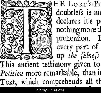 . Inglese: Fleuron dal libro: un corso di sermoni sulla del Signore-preghiera predicare'd a rulli. Dal Revd. Thomas Bisse, ... 75 un corso di sermoni sulla del Signore-preghiera predicare'd a rulli. Dal Revd. Thomas Bisse, - Fleuron T104969-16 Foto Stock