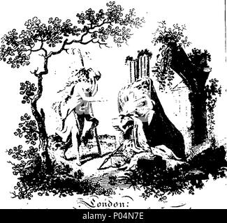 . Inglese: Fleuron dal libro: Una compendiosa storia della tappa inglese, dal primo periodo di tempo presente. Contenente una sincera analisi di tutti gli scritti drammatico, liberale e critica imparziale sui meriti di artisti teatrali e uno schizzo della vita dei quali sono state eminenti nella loro professione. Da Waldron, Dibdin, &c. 56 UNA compendiosa storia della tappa inglese, dal primo periodo di tempo presente Fleuron T075023-1 Foto Stock
