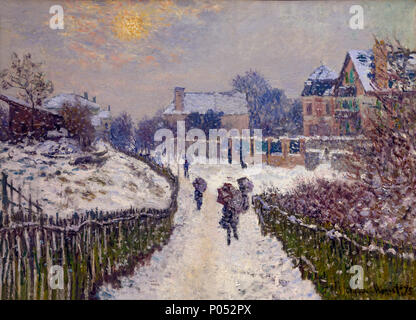 Boulevard Saint Denis, Argenteuil, in inverno, Claude Monet, 1875, il Museo delle Belle Arti di Boston, Massa, Stati Uniti d'America, America del Nord Foto Stock