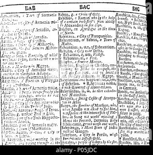 . Inglese: Fleuron dal libro: un dizionario, English-Latin e Latin-English; contenente tutte le cose necessarie per la traduzione della lingua sia nell'altro. ... La sesta edizione, ingrandita. Da Eliseo Coles, ... 90 UN DIZIONARIO, English-Latin e Latin-English; contenente tutte le cose necessarie per la traduzione di lingua sia in altri Fleuron n009205-20 Foto Stock