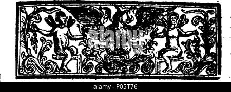 . Inglese: Fleuron dal libro: un dibattito amichevole; o, un dialogo tra Rusticus e Academicus circa l'esecuzione tardiva di Academicus. [Sette linee da Dryden]. 100 una discussione amichevole; o, un dialogo tra Rusticus e Academicus circa l'esecuzione tardiva di Academicus Fleuron W005511-1 Foto Stock