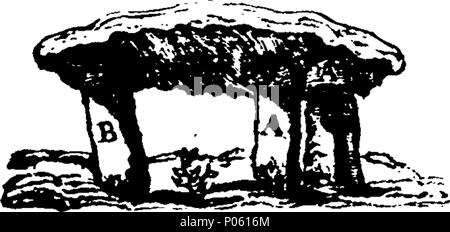 . Inglese: Fleuron dal libro: una descrizione di Inghilterra e Galles. Contenente un particolare account di ogni provincia ... Abbellito con due cento quaranta piastre di rame, di palazzi, castelli, cattedrali; ... 83 Una descrizione di Inghilterra e Galles Fleuron T063423-17 Foto Stock