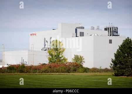 WEBSTER, New York/USA - Ottobre 19, 2017: parte dell'enorme campus Xerox, vicino a Rochester, nello Stato di New York. Foto Stock