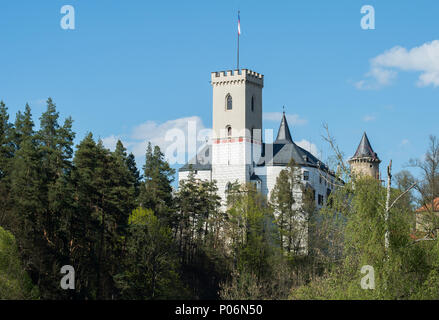 Rosenberg, Repubblica Ceca, vista del castello Rosenberg Foto Stock