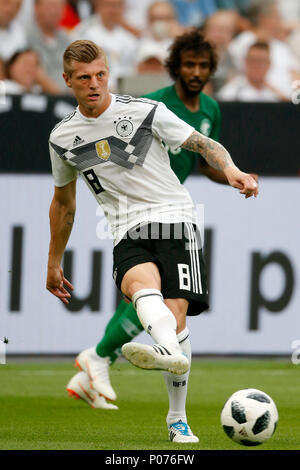 Leverkusen, Germania, 8 giugno 2018. Partita internazionale di calcio - amichevole Germania (GER) - Arabia Saudita (SAU ) 2-1 in Bay-Arena Stadium di Leverkusen su 08. Giugno 2018 Toni KROOS (GER) Foto : Norbert Schmidt, Duesseldorf Credito: norbert schmidt/Alamy Live News Foto Stock