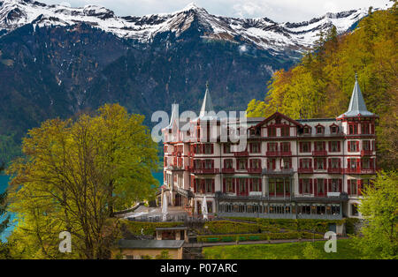 Grand hotel Giessbach sulla cascata. Svizzera Foto Stock