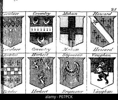 . Inglese: Fleuron dal libro: un aiuto per la storia inglese; contenente una successione di tutti i re d'Inghilterra, l'inglese, i Sassoni e i britannici; ... Da Peter Heylyn, ... con un elenco completo dei detti magistrati: ora pubblicato per la prima volta, da Paul Wright, ... 113 un aiuto alla storia inglese; contenente una successione di tutti i re d'Inghilterra Fleuron T107428-29 Foto Stock