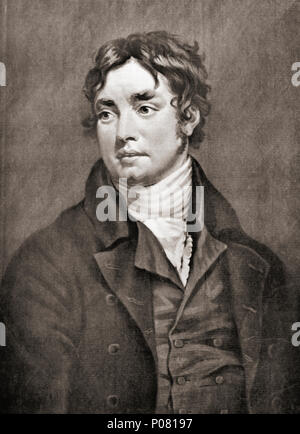 Samuel Coleridge, 1772 - 1834. Poeta inglese, critico letterario, filosofo e teologo. Dopo una stampa contemporanea. Foto Stock