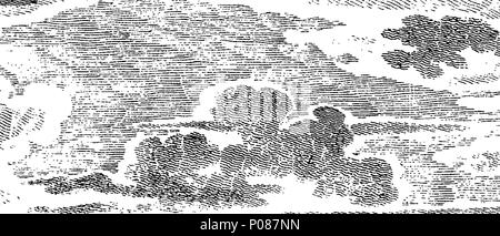 . Inglese: Fleuron dal libro: una storia generale del mondo, dalla creazione fino al tempo presente. Compresi tutti gli imperi e i regni, e membri; le loro rivoluzioni, forme di governo, di leggi, di religioni, di costumi e maniere; i progressi del loro apprendimento, Arti e Scienze, commercio e scambi; insieme con loro cronologia, antichità, edifici pubblici e curiosità della natura e dell'arte. Da William Guthrie, Esq; John Gray, Esq; e altri eminenti in questo ramo della letteratura. Volume I. 107 una storia generale del mondo, dalla creazione fino al tempo presente Fleuron T138428-12 Foto Stock