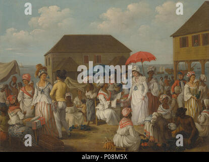 . Mercato della biancheria, Dominica . circa 1780 272 Agostino Brunias - mercato della biancheria, Dominica - Google Art Project Foto Stock