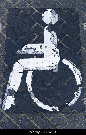 Immagine di simbolo, i portatori di handicap Parcheggio, Turingia, Germania Foto Stock
