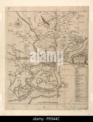 129 una mappa di Philadelphia e parti adiacenti, LOC 2010587015 Foto Stock