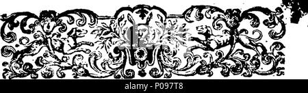 . Inglese: Fleuron dal libro: Alexis di paradiso: o una gita al giardino di amore a Vaux-Hall. Una commedia. Come si è agito privatamente dalle dame di onore, &c. Scritto da James Newton, Esq; 278 Alexis's Paradise- o una gita al giardino di amore a Vaux-Hall Fleuron T018653-2 Foto Stock