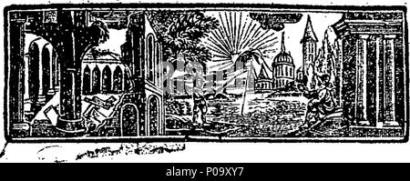 . Inglese: Fleuron dal libro: una nuova storia dell'Inghilterra, dalla domanda e risposta. Estratto da i più celebri storici inglesi; particolarmente M. de Rapin Thoyras. Scritto principalmente per l'istruzione della gioventù. 151 Una nuova storia dell'Inghilterra, dalla domanda e risposta T Fleuron105420-2 Foto Stock