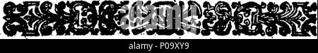 . Inglese: Fleuron dal libro: una nuova storia dell'Inghilterra, dalla domanda e risposta. Estratto da i più celebri storici inglesi; particolarmente M. de Rapin Thoyras. Scritto principalmente per l'istruzione della gioventù. 151 Una nuova storia dell'Inghilterra, dalla domanda e risposta T Fleuron105420-5 Foto Stock