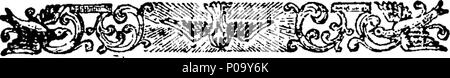 . Inglese: Fleuron dal libro: una nuova storia dell'Inghilterra, in inglese e in francese dalla domanda e risposta. Estratto da i più celebri storici inglesi, particolarmente M. de Rapin Thoyras. 152 Una nuova storia dell'Inghilterra, in inglese e in francese dalla domanda e risposta T Fleuron089730-11 Foto Stock