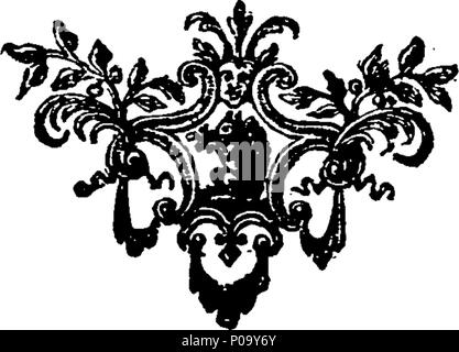 . Inglese: Fleuron dal libro: una nuova storia dell'Inghilterra, in inglese e in francese dalla domanda e risposta. Estratto da i più celebri storici inglesi, particolarmente M. de Rapin Thoyras. 152 Una nuova storia dell'Inghilterra, in inglese e in francese dalla domanda e risposta T Fleuron089730-12 Foto Stock