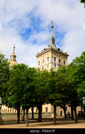 El Escorial Monastero, San Lorenzo, Madrid, Spagna. Maggio 2018 Foto Stock