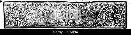 . Inglese: Fleuron dal libro: una poesia indirizzata al Lord e Lady Brudenall, al momento del loro matrimonio. Da Alexander Le-Hunt, M. A. compagno di St. John's College di Cambridge e Cappellano di Sua Altezza Reale il Principe di Galles. 171 Una poesia indirizzata al Lord e Lady Brudenall, al momento del loro matrimonio Fleuron T060944-5 Foto Stock
