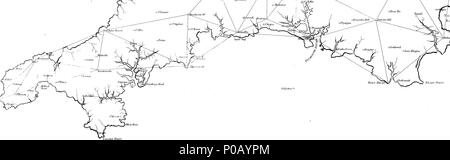 . Inglese: Fleuron dal libro: un conto del trigonometrical indagine su negli anni 1795 e 1796, per ordine di destra onorevole Marchese Cornwallis, Maestro Generale dell'artiglieria. Dal Colonnello Edward Williams e il cap. William Mudge, della Royal Artillery; e il sig. Isacco Dalby. Comunicate dal Duca di Richmond, F.R.S. Dal Phliosophical transazioni. 293 Un account del trigonometrical indagine su negli anni 1795 Fleuron T012258-2 Foto Stock