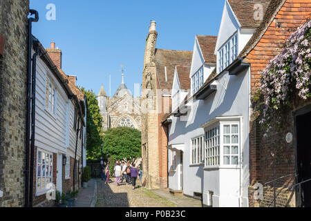 In acciottolato West Street, segale, East Sussex, England, Regno Unito Foto Stock