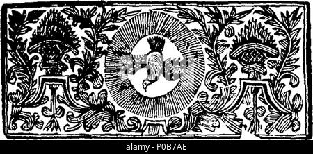 . Inglese: Fleuron dal libro: un saggio politico al commercio. Scritto in francese da Monsieur M*** tradotto con alcune annotazioni e commento. Da David Bindon, Esq; 173 un saggio politico su commerce Fleuron T106147-20 Foto Stock