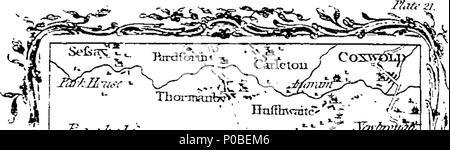 . Inglese: Fleuron dal libro: un sondaggio effettivo del grande post-strade tra Londra ed Edimburgo, da Mostyn John Armstrong, geo. 302 Un sondaggio effettivo del grande post-strade tra Londra ed Edimburgo, da Mostyn John Armstrong, Geo Fleuron T129636-21 Foto Stock