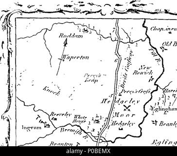 . Inglese: Fleuron dal libro: un sondaggio effettivo del grande post-strade tra Londra ed Edimburgo, da Mostyn John Armstrong, geo. 302 Un sondaggio effettivo del grande post-strade tra Londra ed Edimburgo, da Mostyn John Armstrong, Geo Fleuron T129636-29 Foto Stock