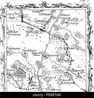 . Inglese: Fleuron dal libro: un sondaggio effettivo del grande post-strade tra Londra ed Edimburgo, da Mostyn John Armstrong, geo. 302 Un sondaggio effettivo del grande post-strade tra Londra ed Edimburgo, da Mostyn John Armstrong, Geo Fleuron T129636-8 Foto Stock