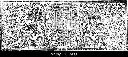 . Inglese: Fleuron dal libro: un'epistola a Sua Altezza Reale Frederick, Principe di Galles. Da Henry Stephens, di Merton-College in Oxford. 316 Un'epistola a Sua Altezza Reale Frederick, Principe di Galles Fleuron N000852-3 Foto Stock