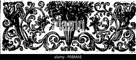 . Inglese: Fleuron dal libro: un'epistola a Sua Altezza Reale il Principe di Galles; occasione'd dallo stato della nazione. Presentato sulla sua nascita-giorno. Dal Sig. Stanhope. 316 Un'epistola a Sua Altezza Reale il Principe di Galles; occasione'd dallo stato della nazione Fleuron T078353-2 Foto Stock
