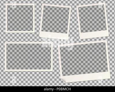 Blank instant photo frame e il nastro adesivo Illustrazione Vettoriale
