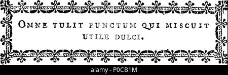 . Inglese: Fleuron dal libro: selezionare una raccolta dei tratti storici e aneddoti, in francese e in inglese. [Una riga in latino da Orazio]. 188 seleziona un insieme di tratti storici e aneddoti, in inglese e in francese Fleuron W029104-2 Foto Stock