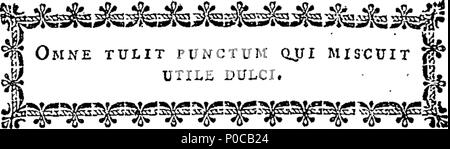 . Inglese: Fleuron dal libro: selezionare una raccolta dei tratti storici e aneddoti, in francese e in inglese. [Una riga in latino da Orazio]. 188 seleziona un insieme di tratti storici e aneddoti, in inglese e in francese Fleuron W029104-4 Foto Stock
