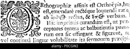 . Inglese: Fleuron dal libro: una breve introduzione alla grammatica compilato ed esposto per l'educazione di tutti coloro che intendono raggiungere la conoscenza della lingua latina. 204 una breve introduzione alla grammatica compilato ed esposto per l'educazione di tutti coloro che intendono raggiungere la conoscenza della lingua latina Fleuron T017886-9 Foto Stock