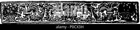 . Inglese: Fleuron dal libro: un breve resoconto della vita e delle sofferenze di molti pii persone, dy'd in Inghilterra per la causa del Vangelo, sotto il regno del re Henry VIII. e Queen Mary. 200 un breve resoconto della vita e delle sofferenze di diverse persone piamente Fleuron T062525-11 Foto Stock