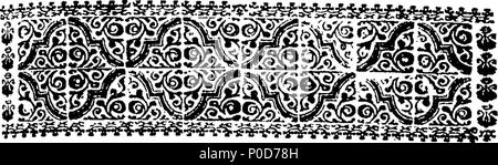 . Inglese: Fleuron dal libro: un sermone predicato a Seale nel Kent. Da Max. Il Buck cappellano a destra onorevole il Conte di Dorset e Middlesex. 195 un sermone predicato a Seale in Kent Fleuron T005053-4 Foto Stock