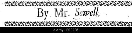. Inglese: Fleuron dal libro: una convalida della tappa inglese, esemplificato nel Cato del sig. Addison. In una lettera a un nobile. Dal Sig. Sewell. 245 una convalida della tappa inglese, esemplificato nel Cato del sig. Addison Fleuron T067588-2 Foto Stock