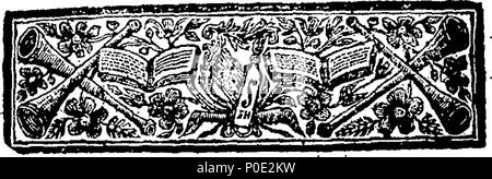 . Inglese: Fleuron dal libro: una convalida della Sacra Bibbia, in cui gli argomenti e le obiezioni contro la divina originale, purezza e integrità della scrittura, sono proposti e considerato. Da Samuele Mather, A.M. 246 una convalida della Sacra Bibbia Fleuron T077812-4 Foto Stock