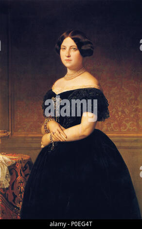 32 F. de Madrazo - 1852, María Pilar de la Cerda, Duquesa de Veragua (Colección particolare, Madrid, 122 x 81 cm) Foto Stock