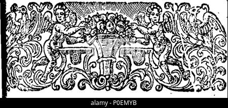 . Inglese: Fleuron dal libro: una stima reale della vita umana. In cui le passioni sono considerati in una nuova luce. Da E. Giovani, LL. D. Rettore di Welwyn nell'Hertfordshire e autore della notte pensieri, &c. &C. 240 una stima reale della vita umana Fleuron T051867-3 Foto Stock