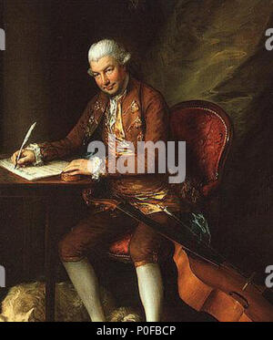 . Ritratto di Carl Friedrich Abel (1723-1787), compositore tedesco . 1777 256 Abel Gainsborough 1777 parte Foto Stock