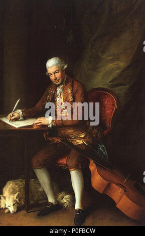 . Ritratto di Carl Friedrich Abel (1723-1787), compositore tedesco . 1777 256 Abel Gainsborough 1777 Foto Stock