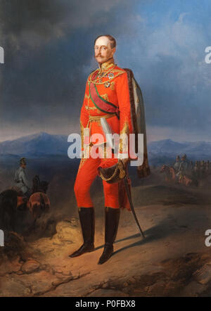 . Inglese: Ritratto di imperatore Nicola I in uniforme austriaca. Artista sconosciuto. 1840s-1850s. Il ministero della Cultura della Federazione Russa, tramite Google Cultural Institute . 1840s-1850s. 3 sconosciuto ritratto dell imperatore Nicola I in uniforme austriaca - Google istituto culturale Foto Stock