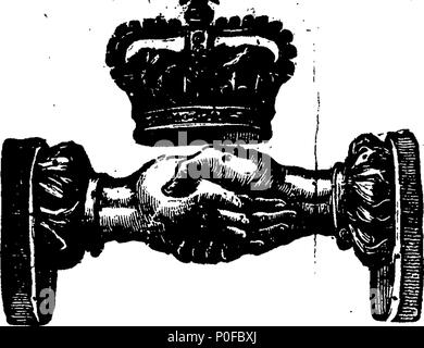 . Inglese: Fleuron dal libro: Abstract dell atto di insediamento dei contributionship amichevole o, mano nella mano Fire-Office. 257 Abstract dell atto di insediamento dei contributionship amichevole o, mano nella mano Fire-Office. Fleuron T198227-2 Foto Stock