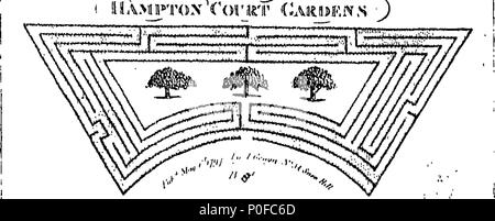 . Inglese: Fleuron dal libro: Conto di Hampton Court Palace. (Da Lyson's Middlesex parrocchie.) 258 Conto di Hampton Court Palace. (Da Lyson's Middlesex parrocchie.) Fleuron T106164-1 Foto Stock