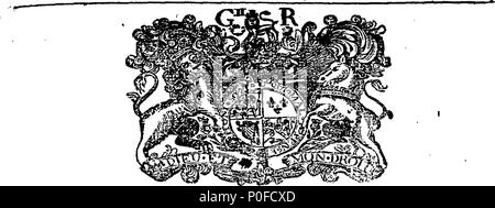 . Inglese: Fleuron dal libro: atti e legislazioni, passata dal grande e Tribunale o gruppo di Sua Maestà la provincia del Massachusetts-Bay in New-England: iniziato e tenuto a Boston su Mercoledì il ventiseiesimo giorno di maggio, 1756. 259 atti e legislazioni Fleuron W014761-1 Foto Stock
