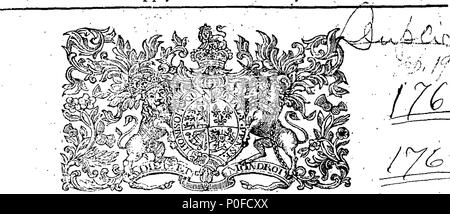 . Inglese: Fleuron dal libro: atti e legislazioni, passata dal grande e Tribunale o gruppo di Sua Maestà la provincia del Massachusetts-Bay in New-England: iniziato e tenuto a Boston, su Mercoledì il venticinquesimo giorno di maggio, 1763. E proseguito da emporio prorogations al mercoledì i venti-firs giorno di dicembre successivo, e poi ha incontrato. 259 atti e legislazioni Fleuron W014919-1 Foto Stock