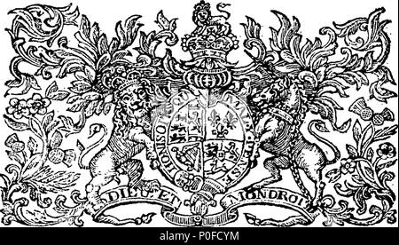 . Inglese: Fleuron dal libro: atti e legislazioni, passata dal grande e Tribunale o gruppo di Sua Maestà la provincia del Massachusetts-Bay in New-England: iniziato e tenuto a Boston, nella contea di Suffolk su Mercoledì il ventinovesimo giorno di maggio, 1765; e proseguito da emporio prorogations unt mercoledì il quindicesimo giorno di gennaio seguente, e poi ha incontrato. 259 atti e legislazioni Fleuron W014937-1 Foto Stock